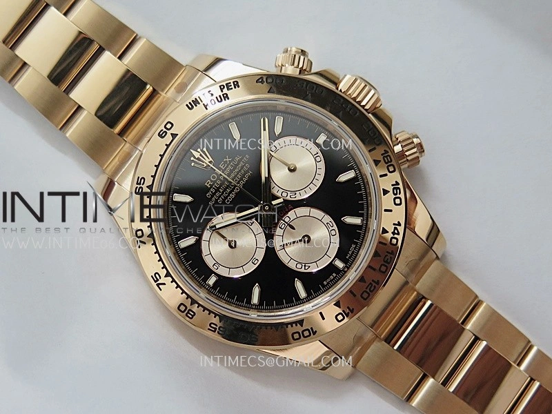 Daytona 126505 Gain Weight VSF 1:1 Best Edition Black Dial RG Subdial On Oyster Bracelet DD4131