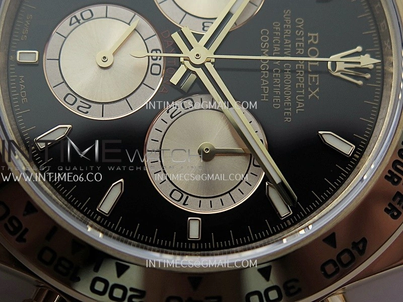 Daytona 126505 Gain Weight VSF 1:1 Best Edition Black Dial RG Subdial On Oyster Bracelet DD4131