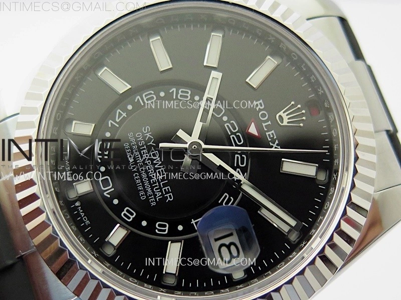 Sky-Dweller 336239 Gain Weight ZF 1:1 Best Edition Black Dial on Oysterflex Rubber Strap Asian 2824