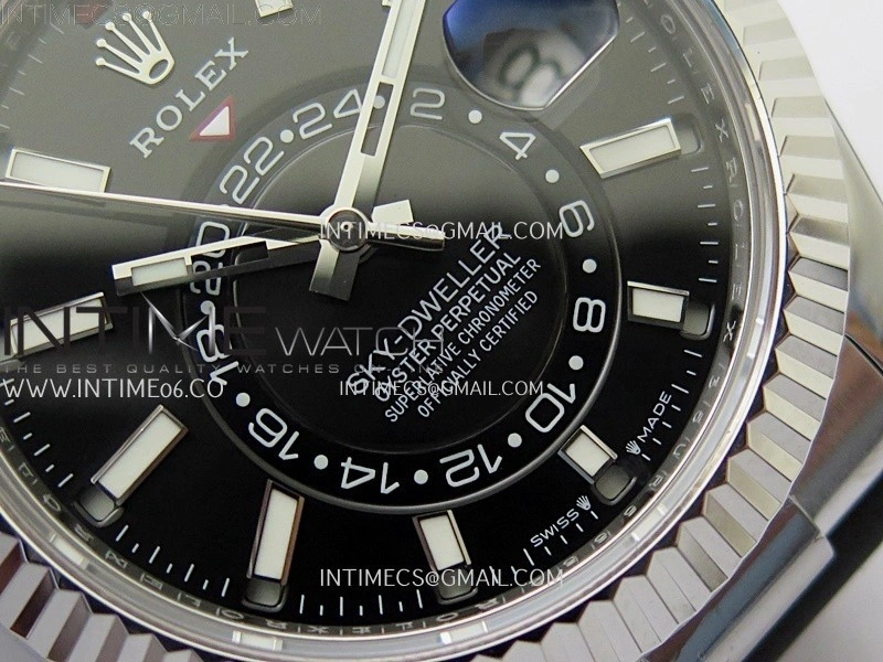 Sky-Dweller 336239 Gain Weight ZF 1:1 Best Edition Black Dial on Oysterflex Rubber Strap Asian 2824