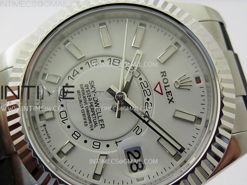 Sky-Dweller 336239 Gain Weight ZF 1:1 Best Edition White Dial on Oysterflex Rubber Strap Asian 2824