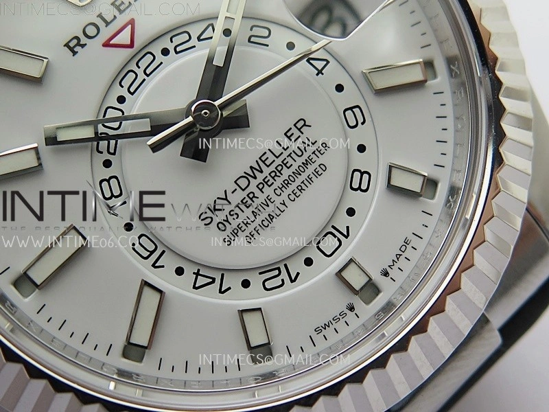 Sky-Dweller 336239 Gain Weight ZF 1:1 Best Edition White Dial on Oysterflex Rubber Strap Asian 2824