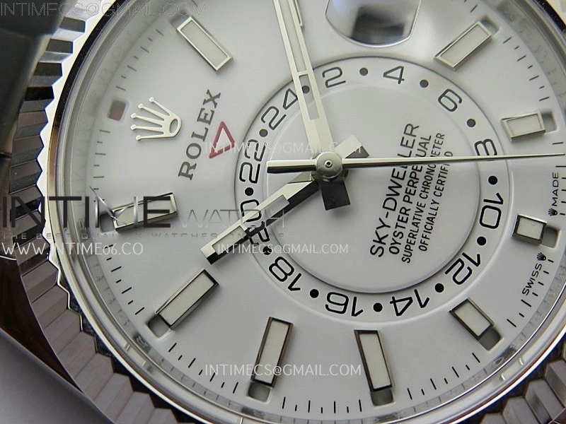 Sky-Dweller 336239 Gain Weight ZF 1:1 Best Edition White Dial on Oysterflex Rubber Strap Asian 2824
