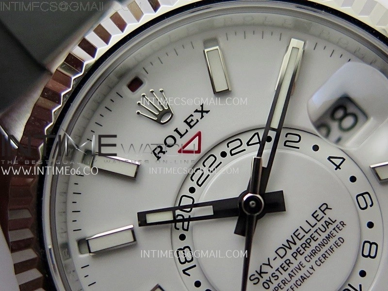 Sky-Dweller 336239 Gain Weight ZF 1:1 Best Edition White Dial on Oysterflex Rubber Strap Asian 2824