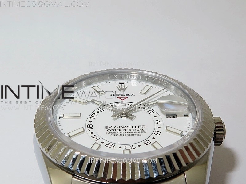 Sky-Dweller 336239 Gain Weight ZF 1:1 Best Edition White Dial on Oysterflex Rubber Strap Asian 2824