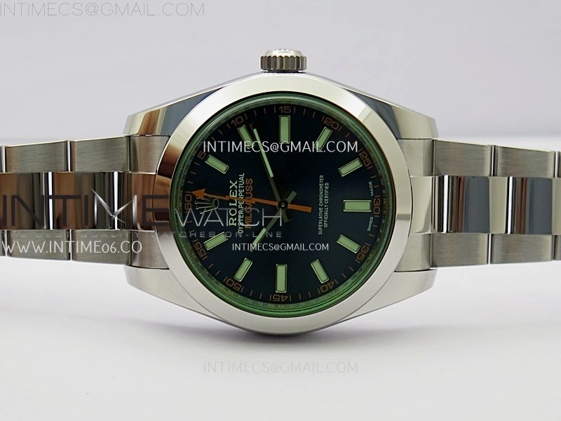 Milgauss 116400 GV Real Green Sapphire 904L SS VSF 1:1 Best Edition Blue Dial on 904L SS Bracelet SA3131