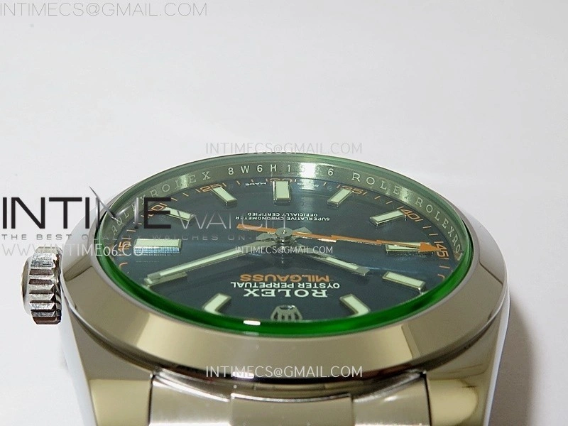Milgauss 116400 GV Real Green Sapphire 904L SS VSF 1:1 Best Edition Blue Dial on 904L SS Bracelet SA3131