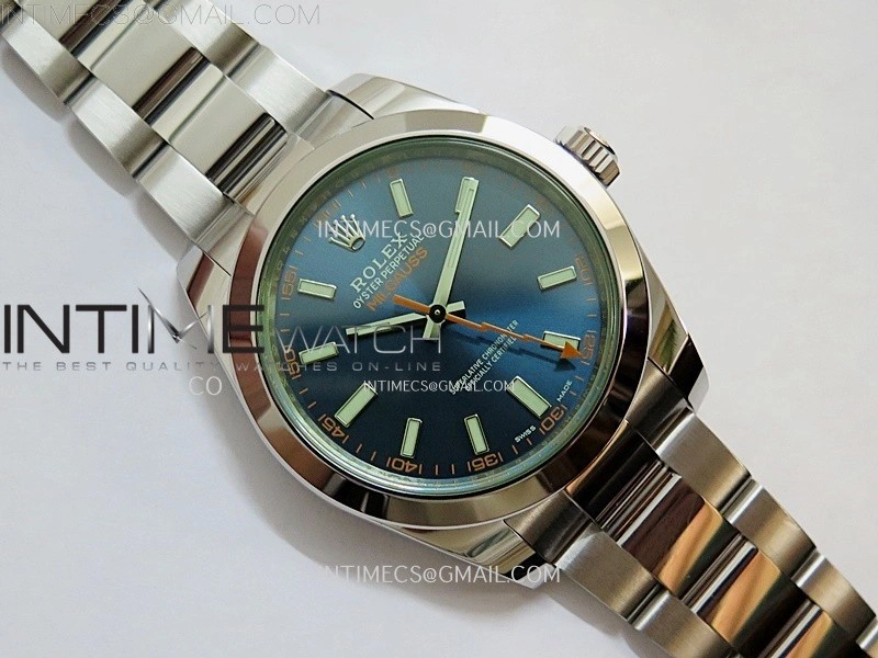 Milgauss 116400 GV Real Green Sapphire 904L SS VSF 1:1 Best Edition Blue Dial on 904L SS Bracelet SA3131