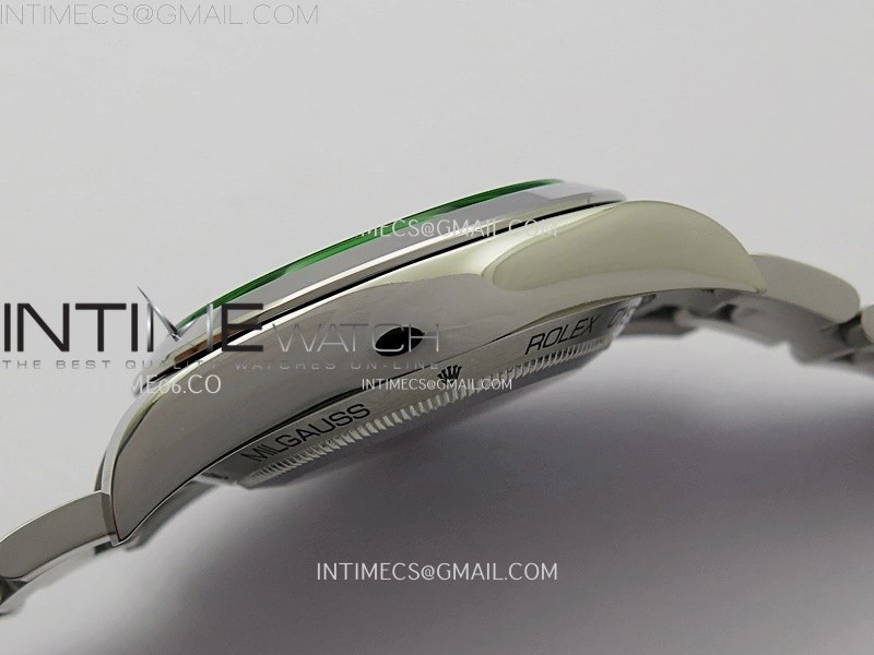 Milgauss 116400 GV Real Green Sapphire 904L SS VSF 1:1 Best Edition Blue Dial on 904L SS Bracelet SA3131
