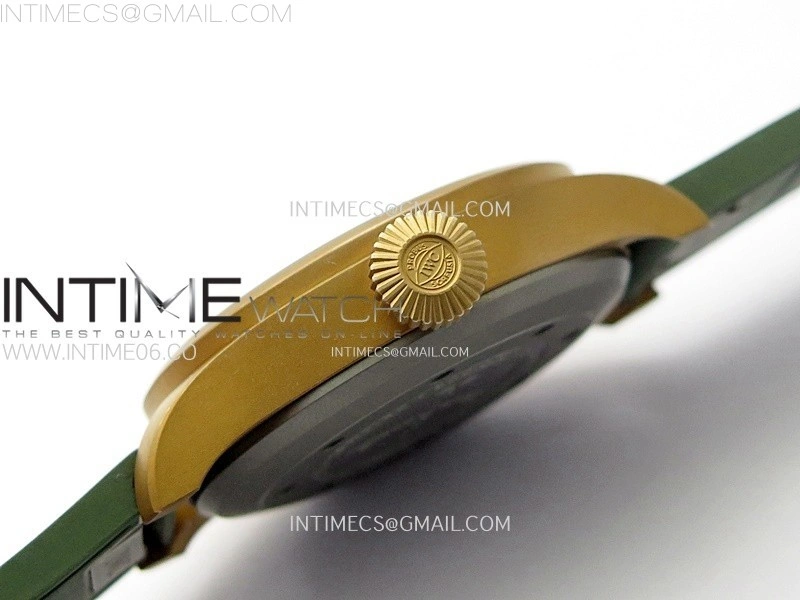 Big Pilot IW329702 Bronze M+F 1:1 Best Edition Green Dial on Green Rubber Strap SEIKO 8N-24