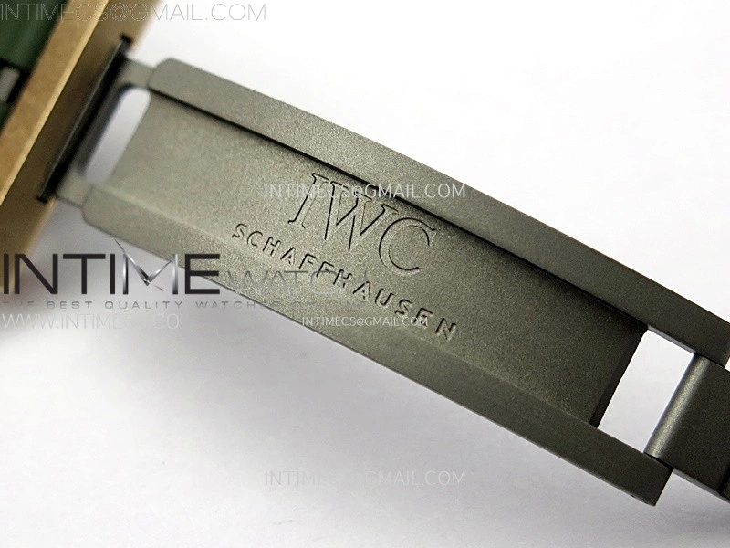 Big Pilot IW329702 Bronze M+F 1:1 Best Edition Green Dial on Green Rubber Strap SEIKO 8N-24