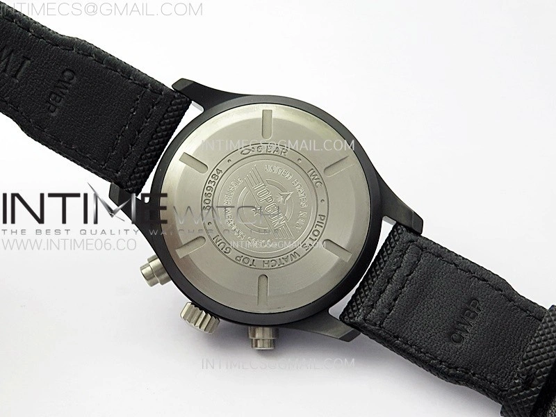 PILOT IW389001 Ceramic Case AZF 1:1 Best Edition Black Dial on Black Nylon Strap A7750