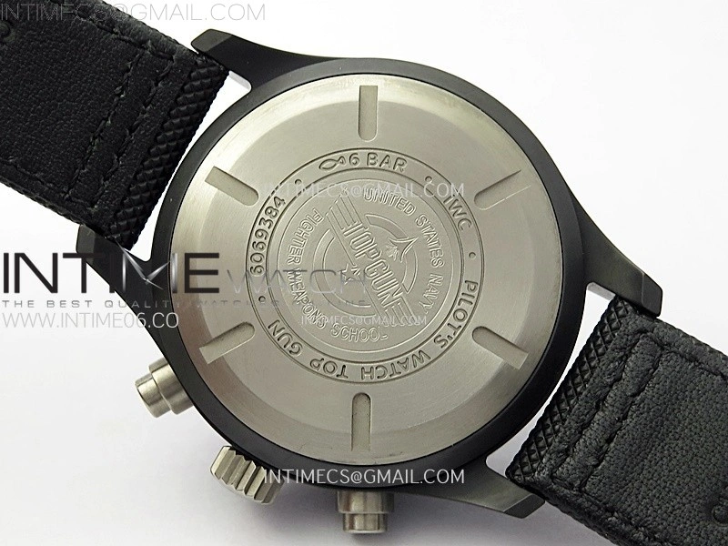 PILOT IW389001 Ceramic Case AZF 1:1 Best Edition Black Dial on Black Nylon Strap A7750