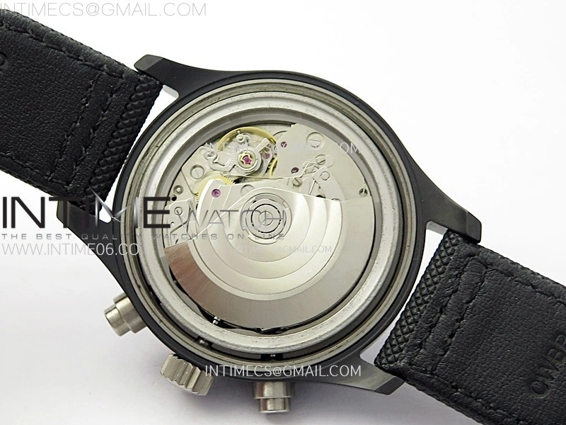 PILOT IW389001 Ceramic Case AZF 1:1 Best Edition Black Dial on Black Nylon Strap A7750
