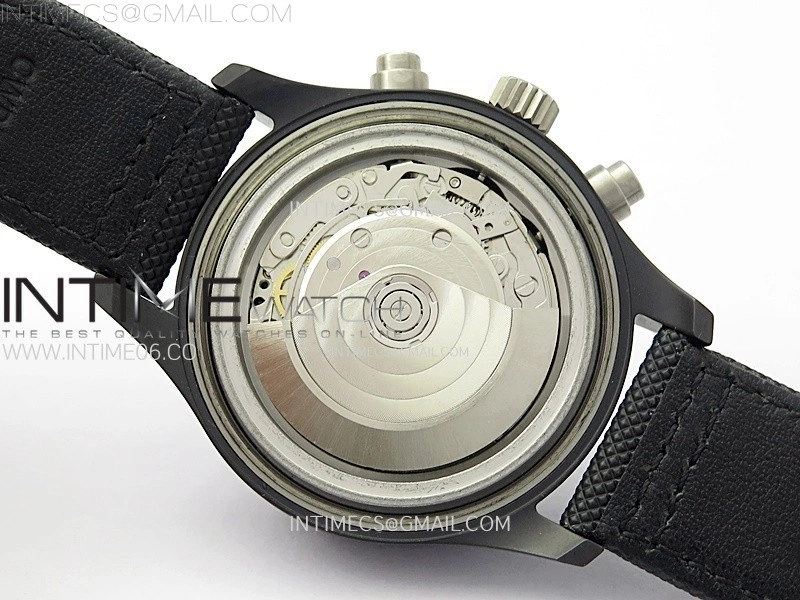 PILOT IW389001 Ceramic Case AZF 1:1 Best Edition Black Dial on Black Nylon Strap A7750