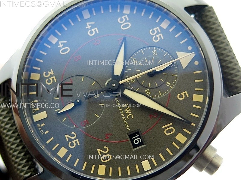 PILOT IW389002 Ceramic Case AZF 1:1 Best Edition Green Dial on Green Nylon Strap A7750