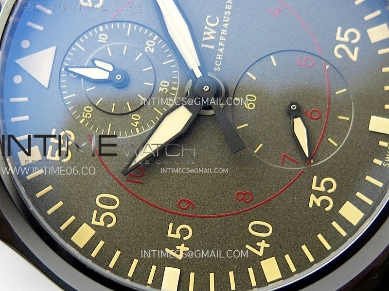 PILOT IW389002 Ceramic Case AZF 1:1 Best Edition Green Dial on Green Nylon Strap A7750
