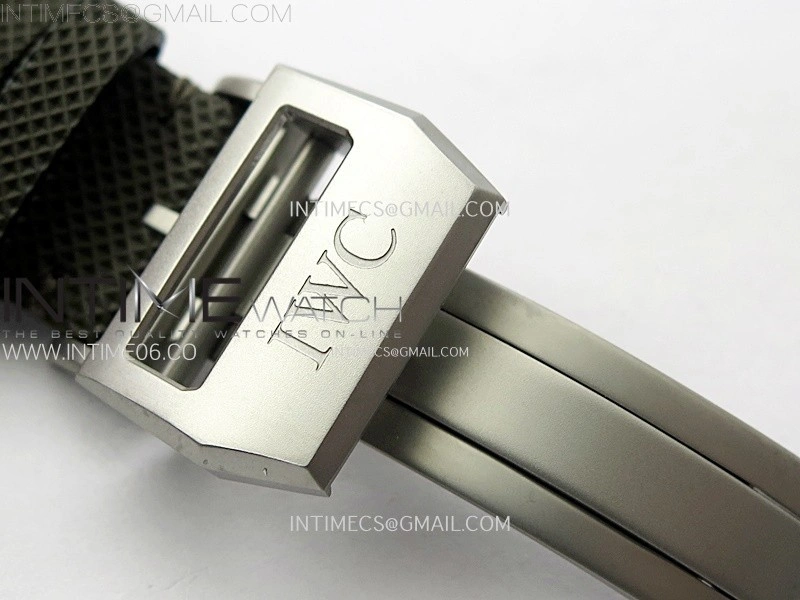PILOT IW389002 Ceramic Case AZF 1:1 Best Edition Green Dial on Green Nylon Strap A7750