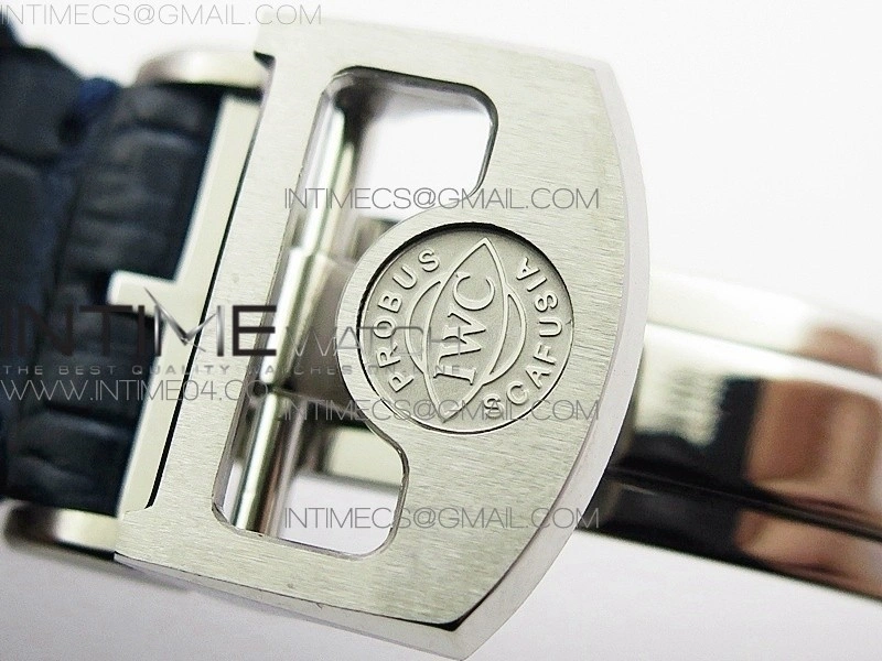 Portuguese Real PR Real Annual Calendar IW5035 AZF 1:1 Best Edition White Dial Blue Markers on Blue Leather Strap A52010