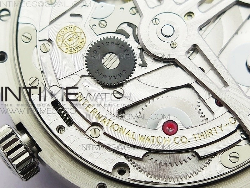 Portuguese Real PR Real Annual Calendar IW5035 AZF 1:1 Best Edition White Dial Blue Markers on Blue Leather Strap A52010