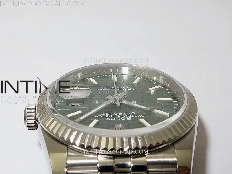 DateJust 126234 904L SS JDF 1:1 Best Edition Green Fluted Dial Stick Markers on Jubilee 904L SS Bracelet