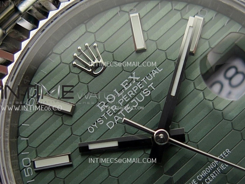 DateJust 126334 904L SS JDF 1:1 Best Edition Green Fluted Dial Stick Markers on Jubilee 904L SS Bracelet