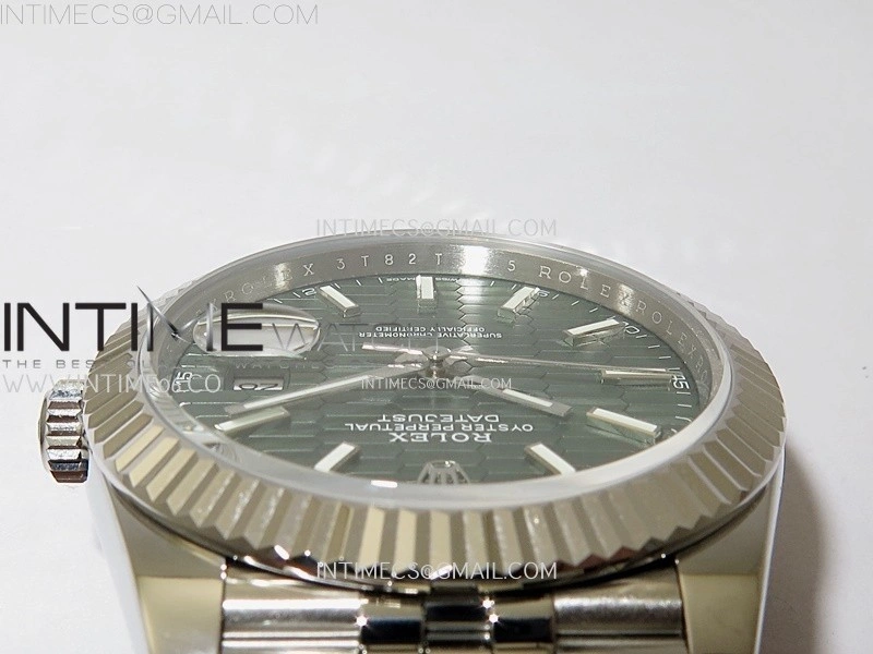 DateJust 126334 904L SS JDF 1:1 Best Edition Green Fluted Dial Stick Markers on Jubilee 904L SS Bracelet
