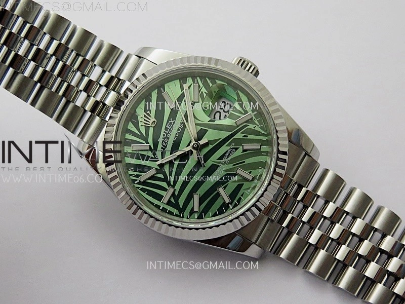 DateJust 126234 904L SS JDF 1:1 Best Edition Green Leaves Dial Stick Markers on Jubilee 904L SS Bracelet