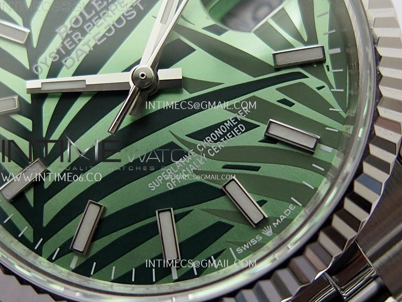 DateJust 126234 904L SS JDF 1:1 Best Edition Green Leaves Dial Stick Markers on Jubilee 904L SS Bracelet