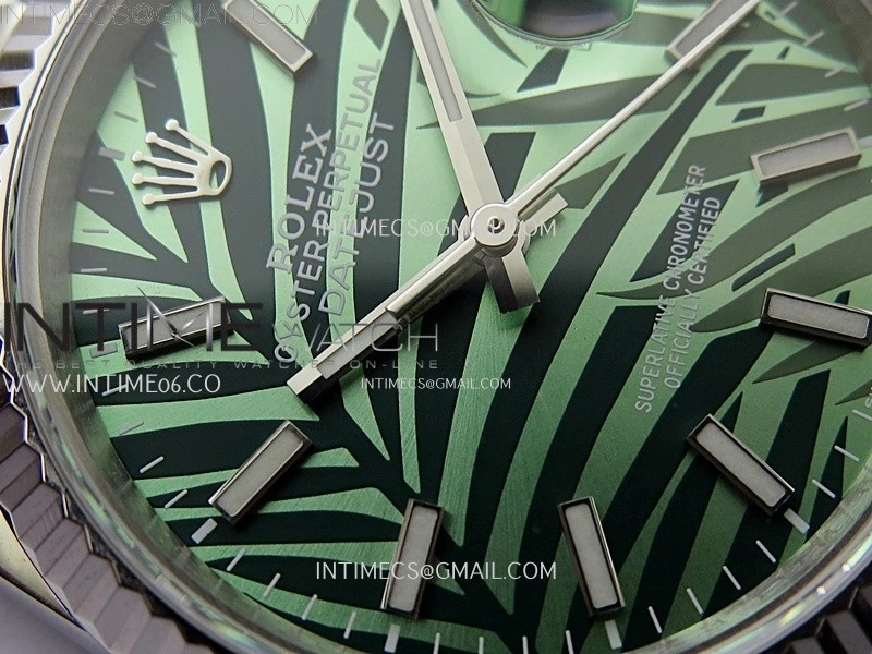 DateJust 126234 904L SS JDF 1:1 Best Edition Green Leaves Dial Stick Markers on Jubilee 904L SS Bracelet
