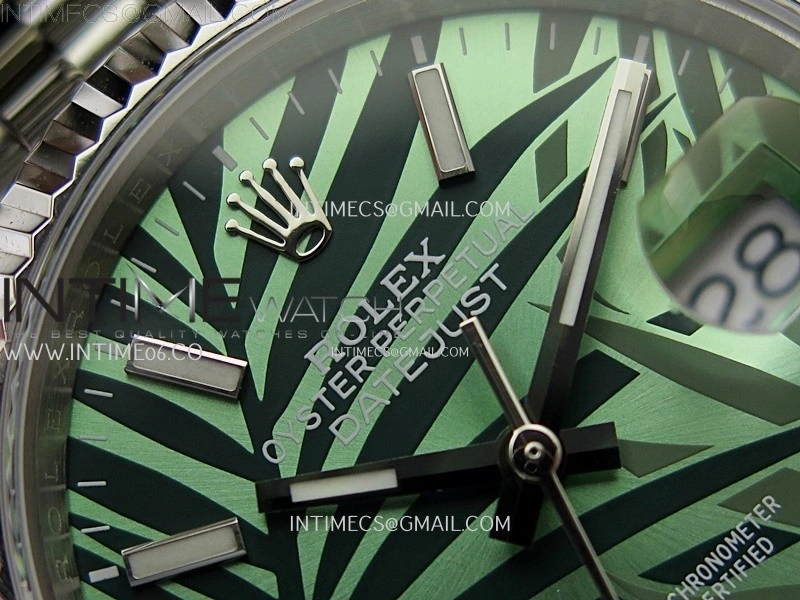 DateJust 126234 904L SS JDF 1:1 Best Edition Green Leaves Dial Stick Markers on Jubilee 904L SS Bracelet