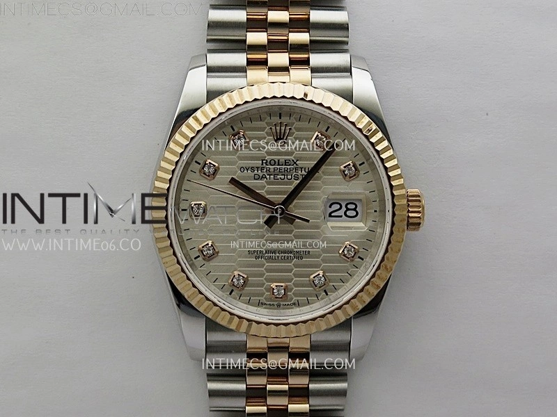 DateJust 126231 904L SS RG JDF 1:1 Best Edition Silver Fluted Dial Diamond Markers on Jubilee SS RG Bracelet