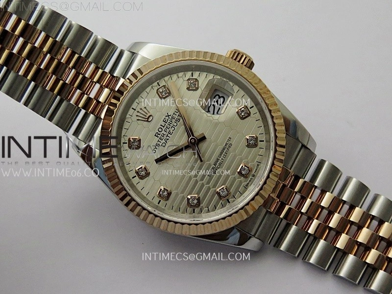 DateJust 126231 904L SS RG JDF 1:1 Best Edition Silver Fluted Dial Diamond Markers on Jubilee SS RG Bracelet