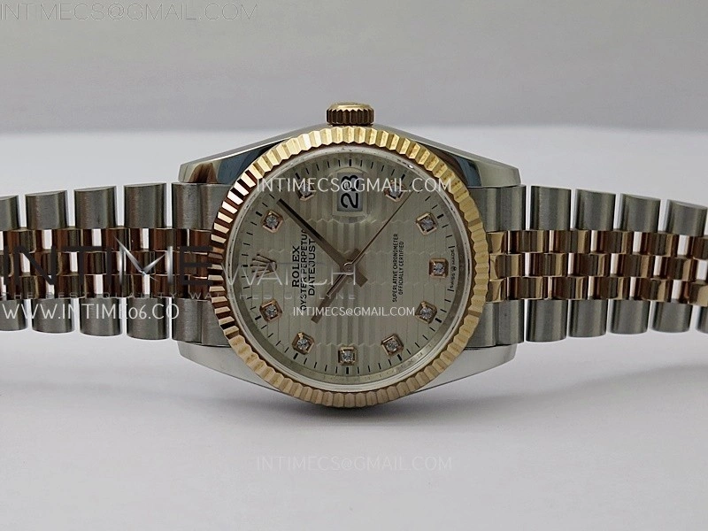 DateJust 126231 904L SS RG JDF 1:1 Best Edition Silver Fluted Dial Diamond Markers on Jubilee SS RG Bracelet