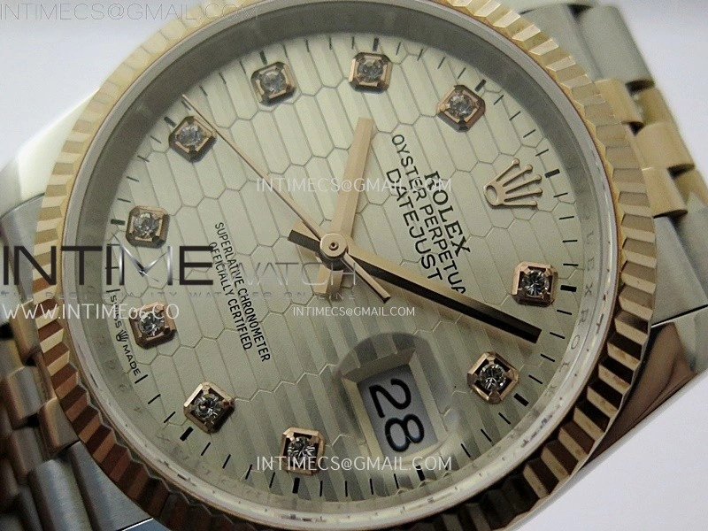 DateJust 126231 904L SS RG JDF 1:1 Best Edition Silver Fluted Dial Diamond Markers on Jubilee SS RG Bracelet