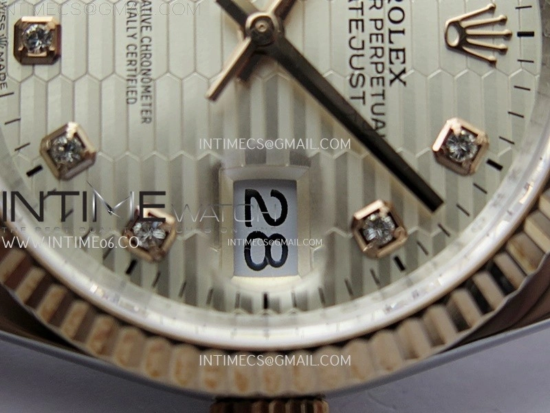 DateJust 126231 904L SS RG JDF 1:1 Best Edition Silver Fluted Dial Diamond Markers on Jubilee SS RG Bracelet