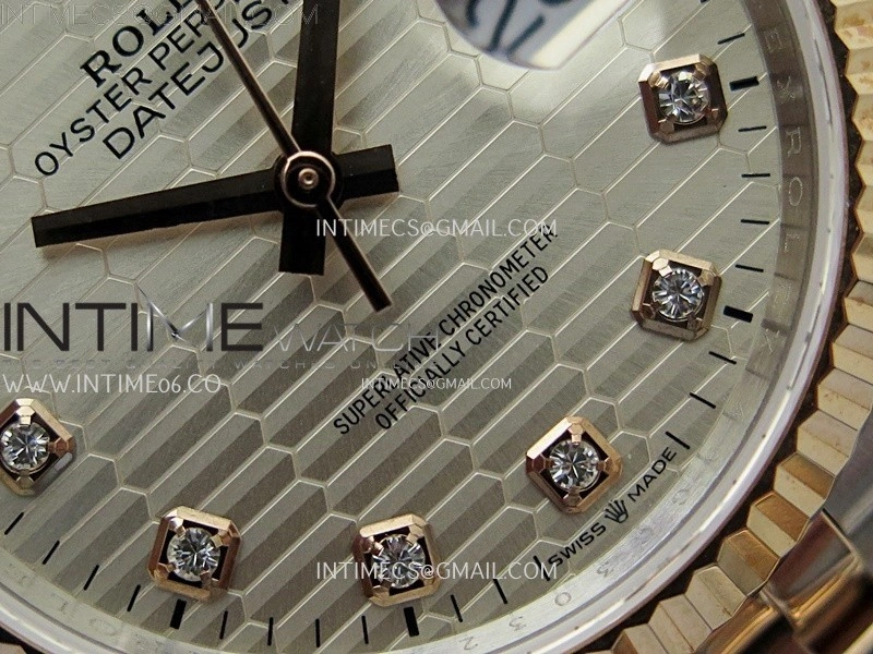 DateJust 126231 904L SS RG JDF 1:1 Best Edition Silver Fluted Dial Diamond Markers on Jubilee SS RG Bracelet