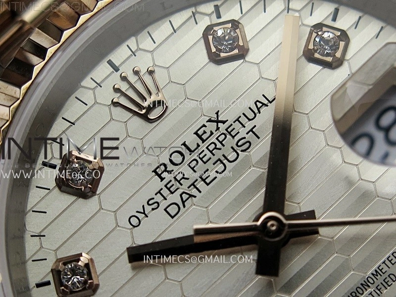 DateJust 126231 904L SS RG JDF 1:1 Best Edition Silver Fluted Dial Diamond Markers on Jubilee SS RG Bracelet
