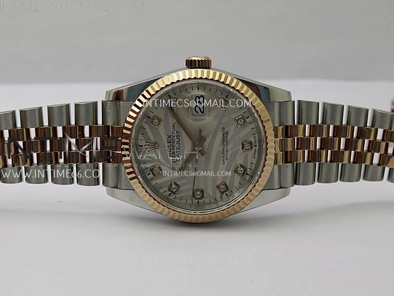 DateJust 126231 904L SS RG JDF 1:1 Best Edition Silver Leaves Dial Diamond Markers on Jubilee SS RG Bracelet