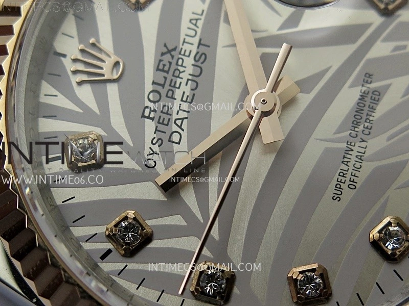DateJust 126231 904L SS RG JDF 1:1 Best Edition Silver Leaves Dial Diamond Markers on Jubilee SS RG Bracelet