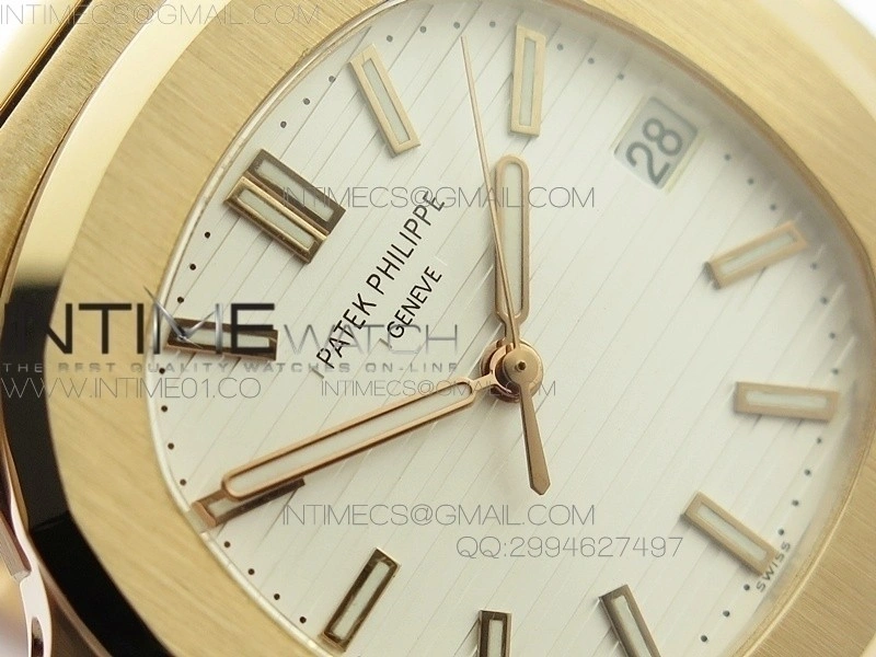 Nautilus Jumbo 5711 RG BP 1:1 Best Edition White Textured Dial on RG Bracelet MIYOTA 9015