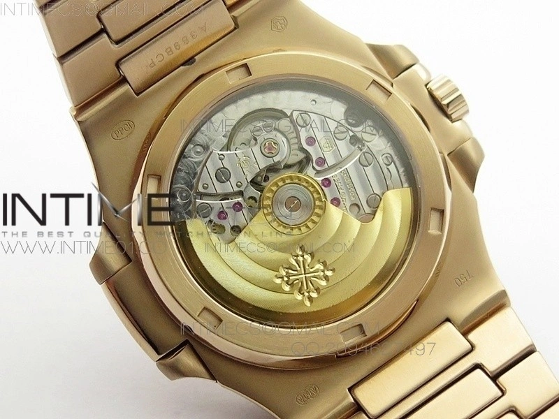 Nautilus Jumbo 5711 RG BP 1:1 Best Edition White Textured Dial on RG Bracelet MIYOTA 9015
