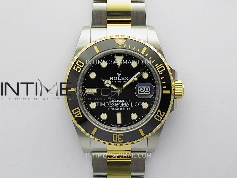 Submariner 126613 LN 904L Steel YG THBF 1:1 Best Edition Black Dial On 904L Steel YG Bracelet SH3235