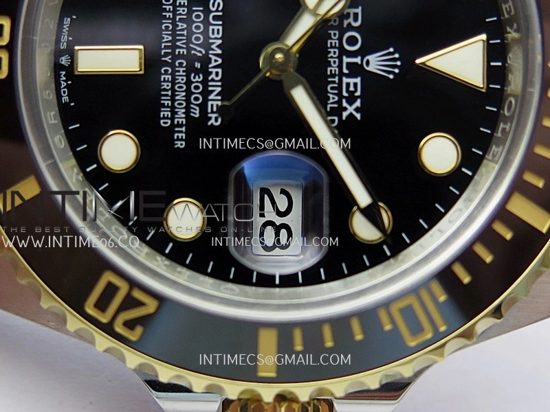 Submariner 126613 LN 904L Steel YG THBF 1:1 Best Edition Black Dial On 904L Steel YG Bracelet SH3235
