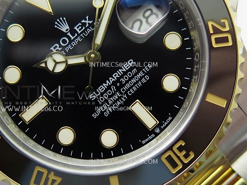 Submariner 126613 LN 904L Steel YG THBF 1:1 Best Edition Black Dial On 904L Steel YG Bracelet SH3235