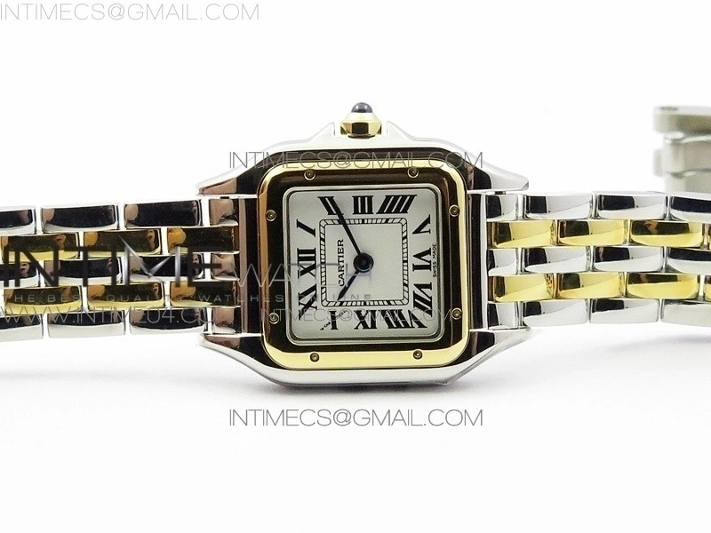Panthère Secrete Ladies 22mm SS YG 8848F 1:1 Best Edition White Dial on SS YG Bracelet Ronda Quartz
