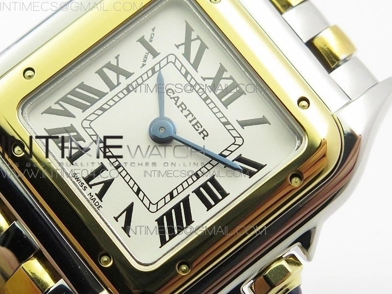 Panthère Secrete Ladies 22mm SS YG 8848F 1:1 Best Edition White Dial on SS YG Bracelet Ronda Quartz