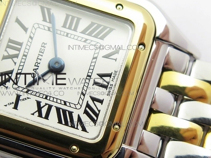 Panthère Secrete Ladies 22mm SS YG 8848F 1:1 Best Edition White Dial on SS YG Bracelet Ronda Quartz