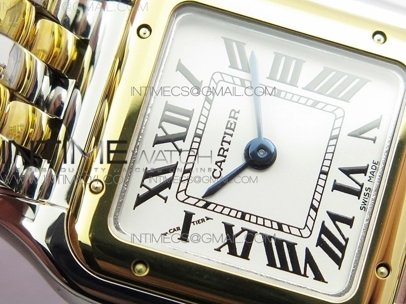 Panthère Secrete Ladies 22mm SS YG 8848F 1:1 Best Edition White Dial on SS YG Bracelet Ronda Quartz