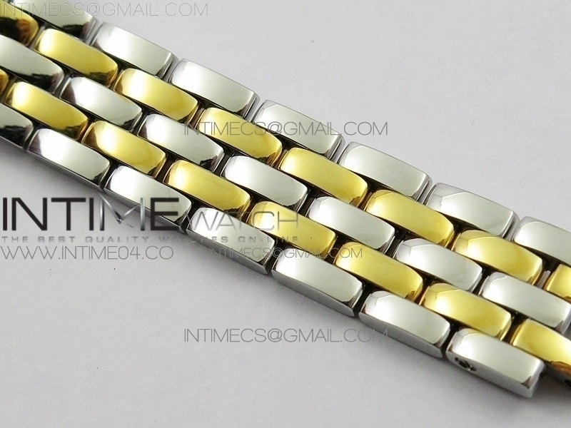 Panthère Secrete Ladies 22mm SS YG 8848F 1:1 Best Edition White Dial on SS YG Bracelet Ronda Quartz